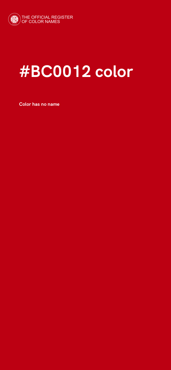 #BC0012 color image