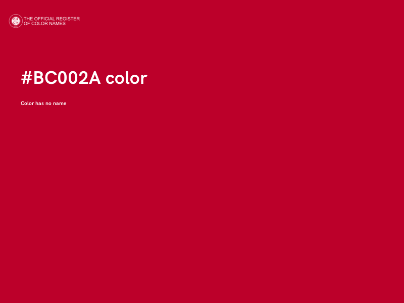 #BC002A color image