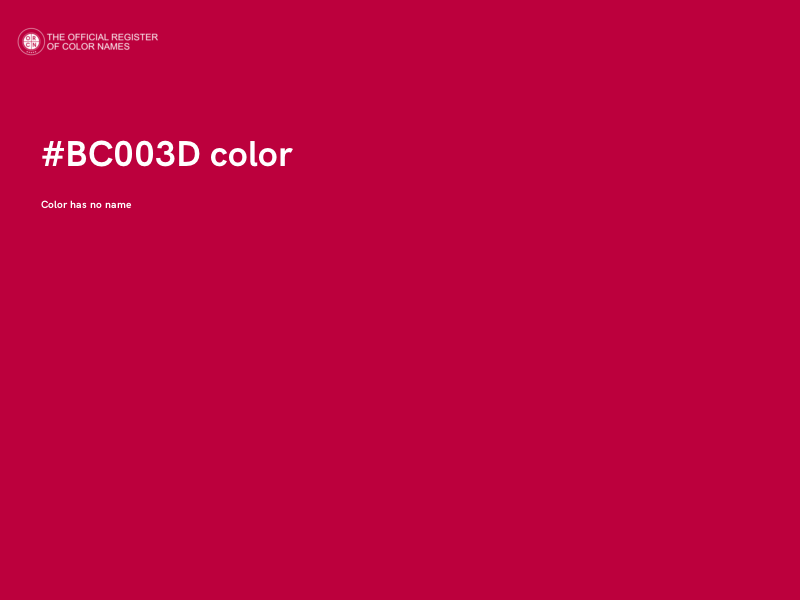 #BC003D color image