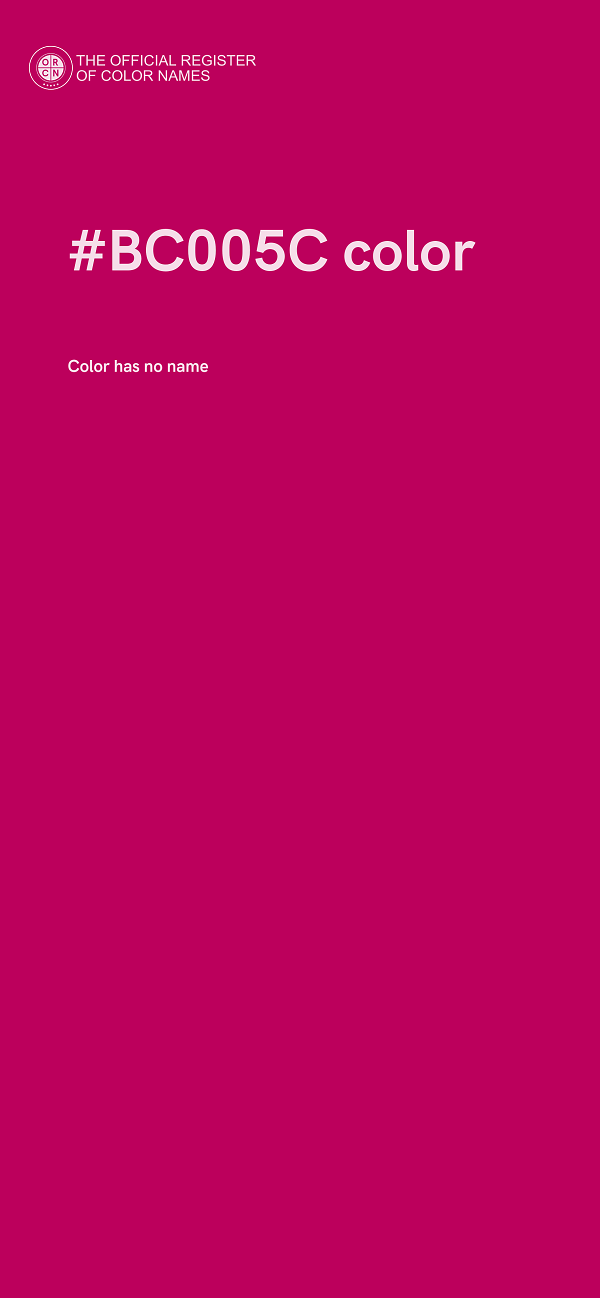 #BC005C color image