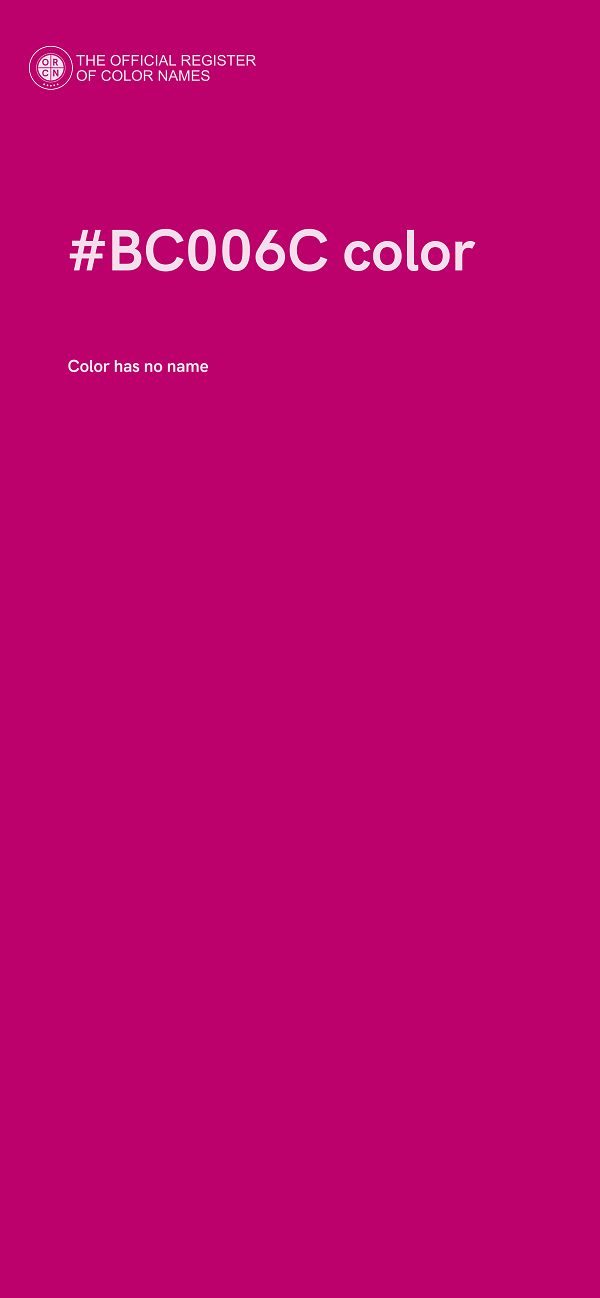 #BC006C color image