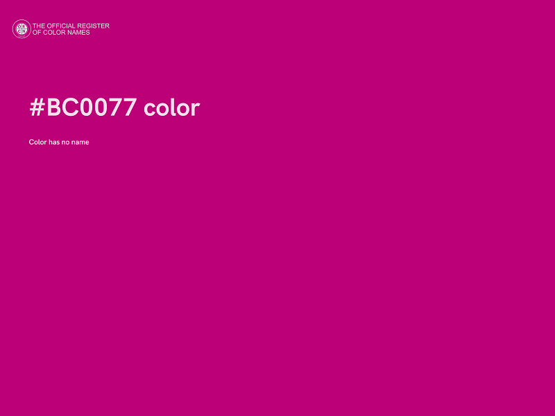 #BC0077 color image