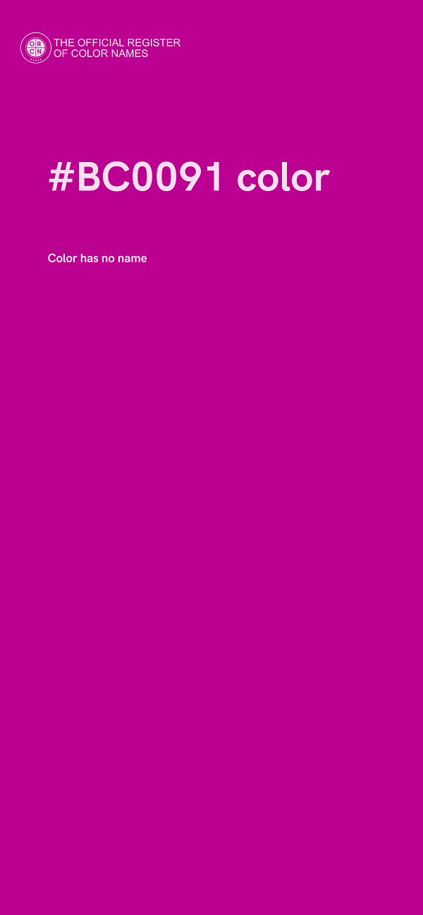 #BC0091 color image