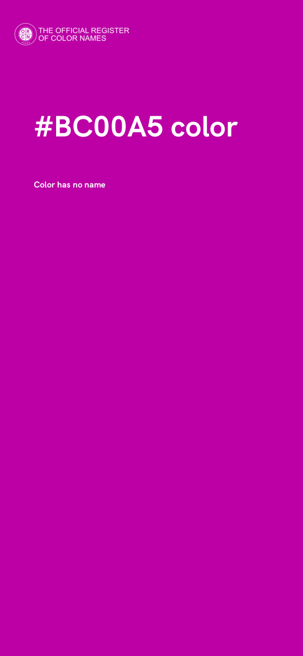 #BC00A5 color image