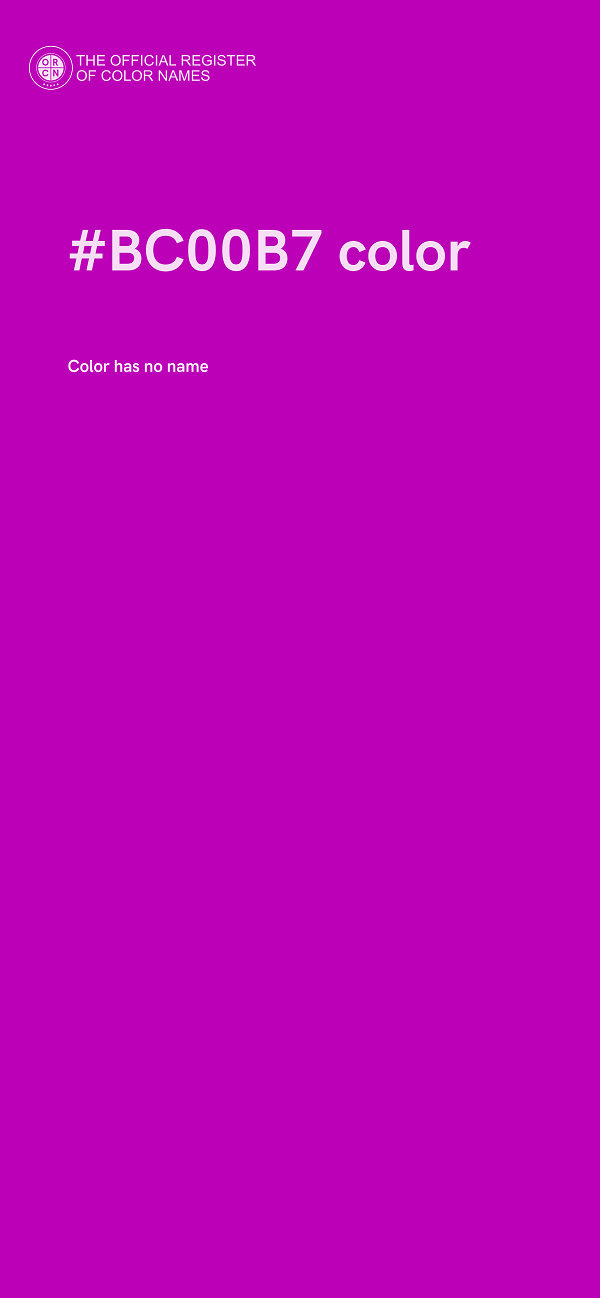 #BC00B7 color image