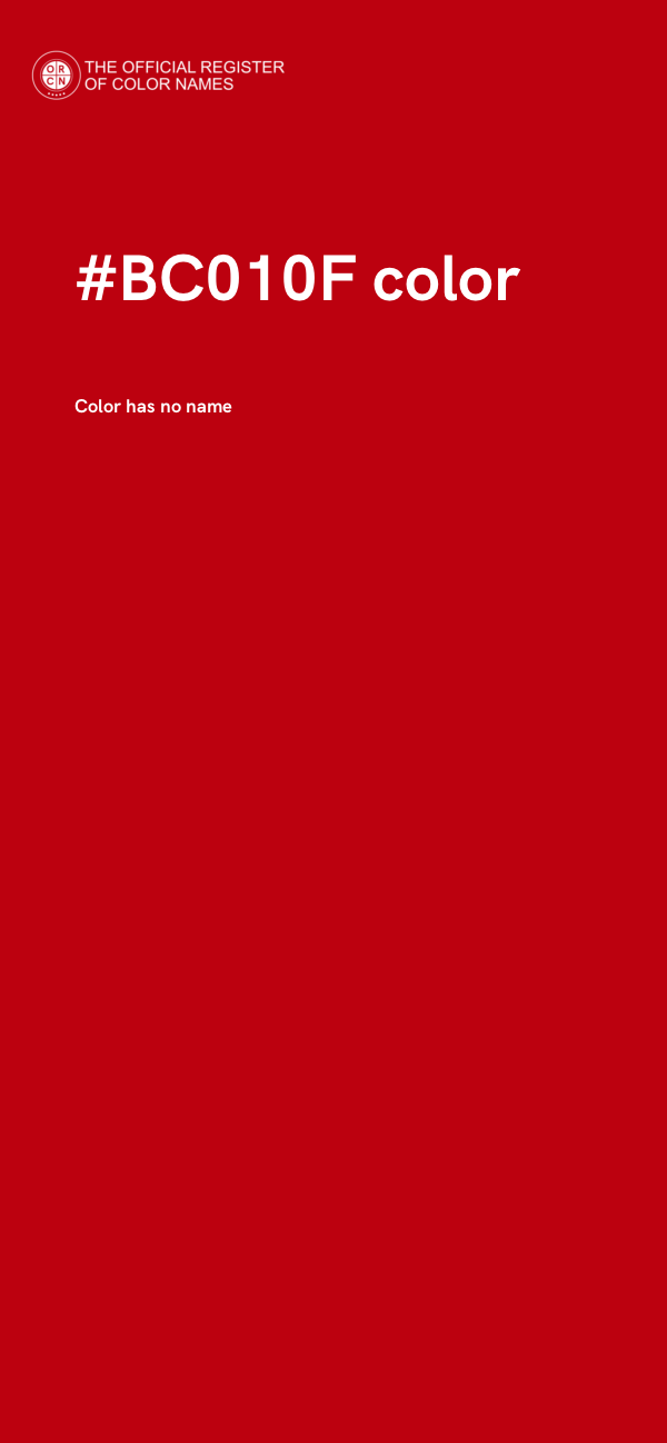 #BC010F color image