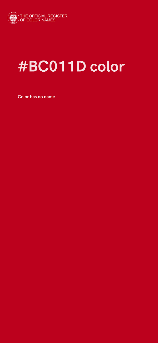 #BC011D color image