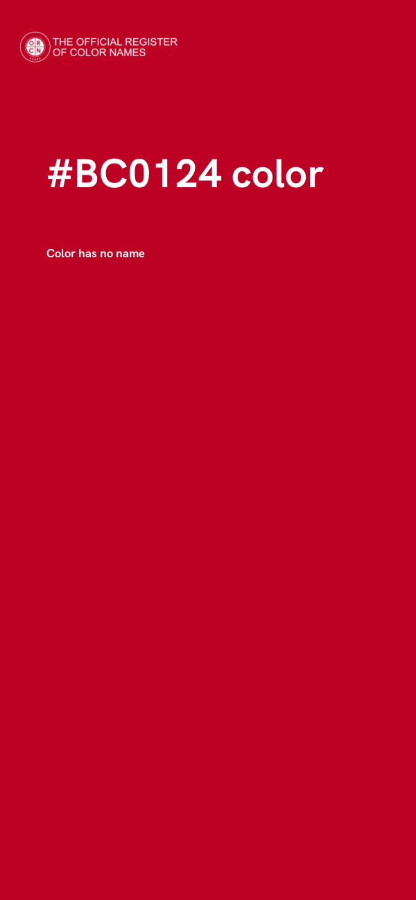 #BC0124 color image