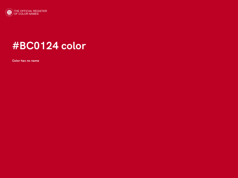 #BC0124 color image