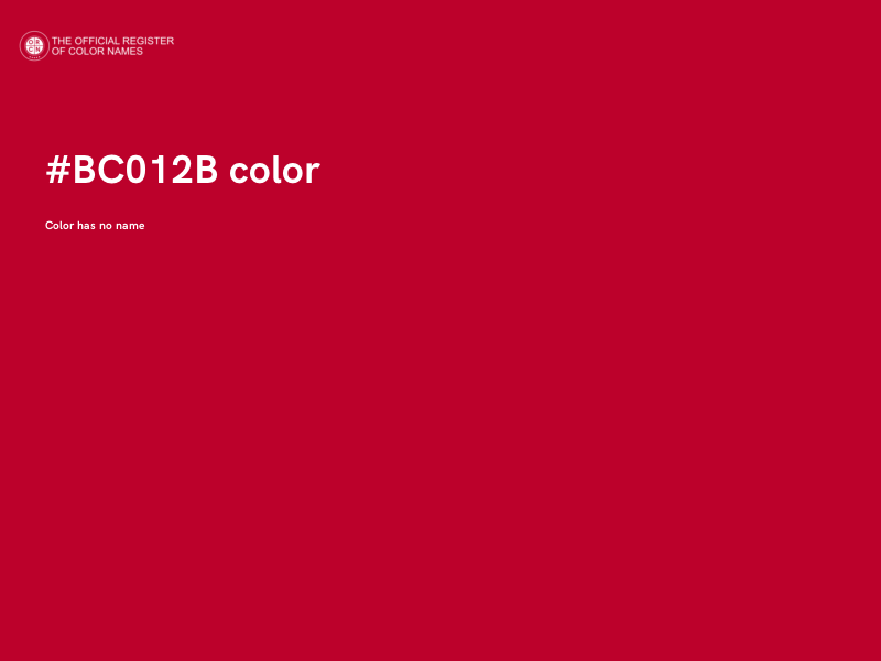 #BC012B color image
