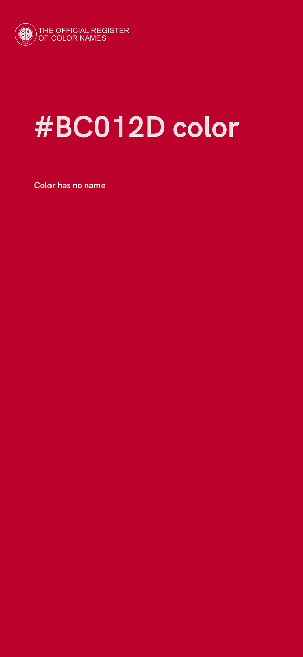 #BC012D color image
