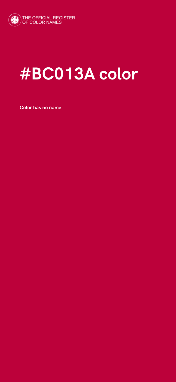 #BC013A color image