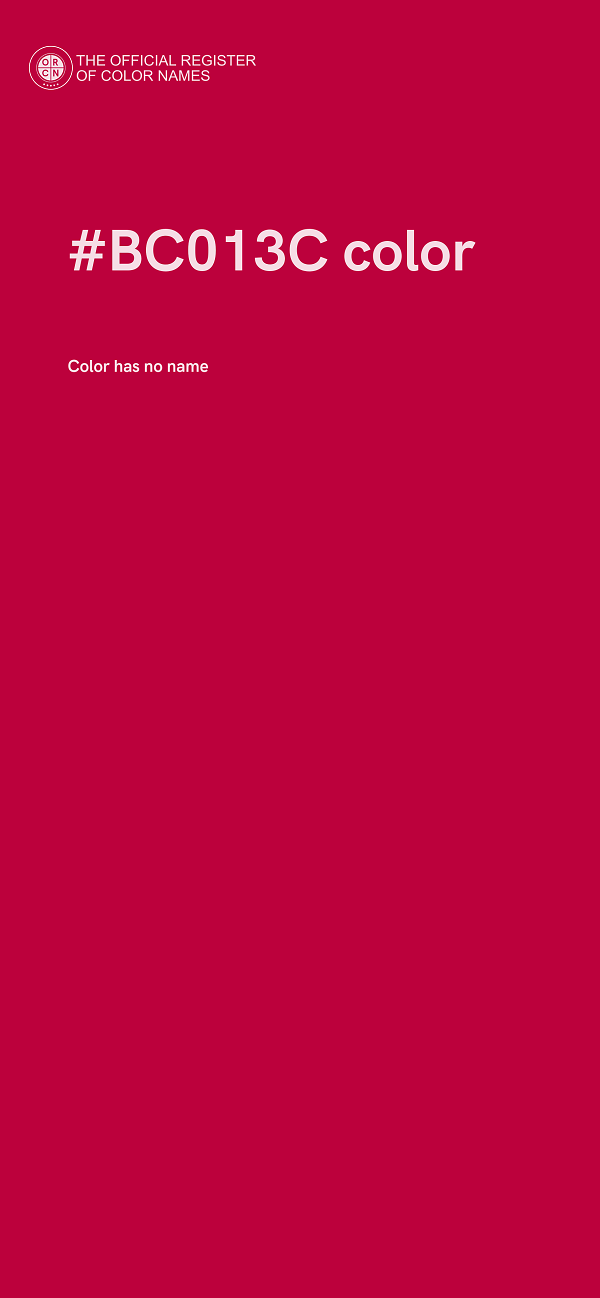 #BC013C color image