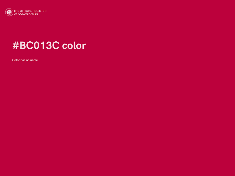 #BC013C color image