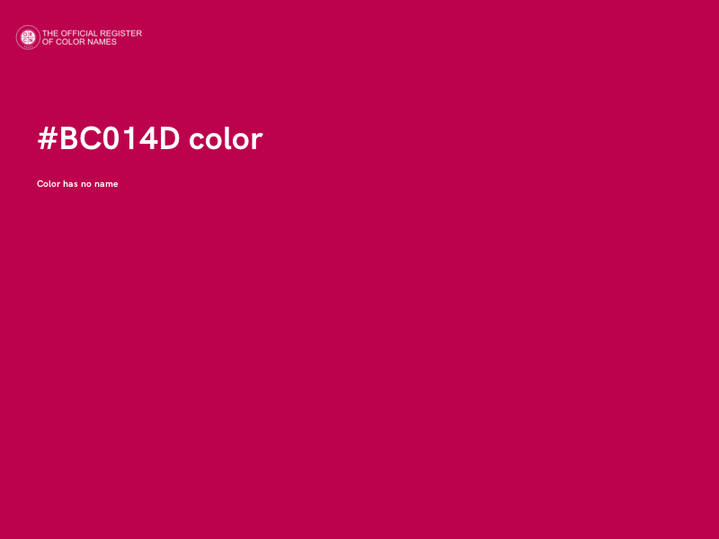 #BC014D color image