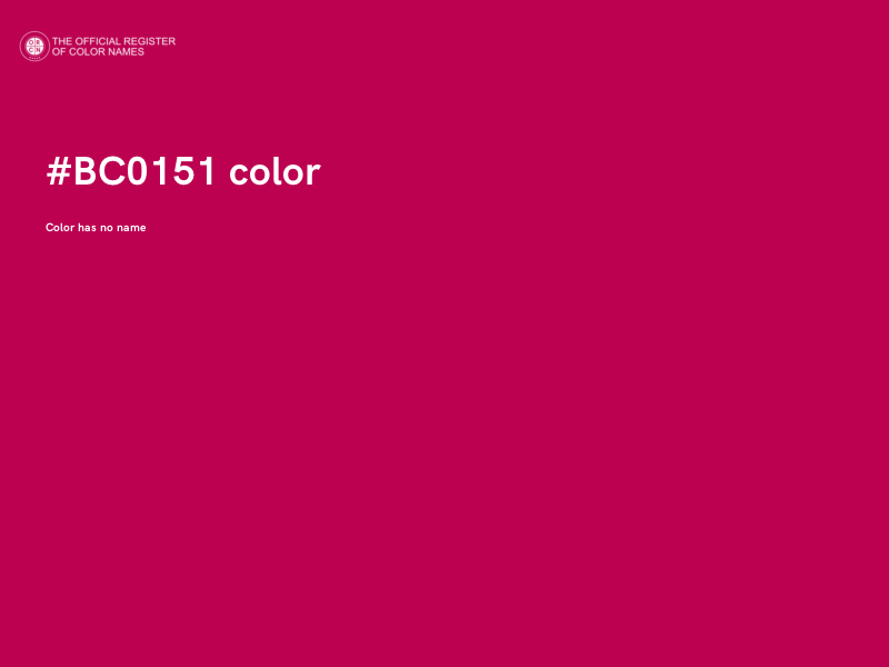 #BC0151 color image