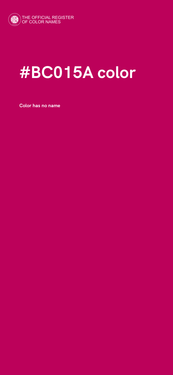 #BC015A color image