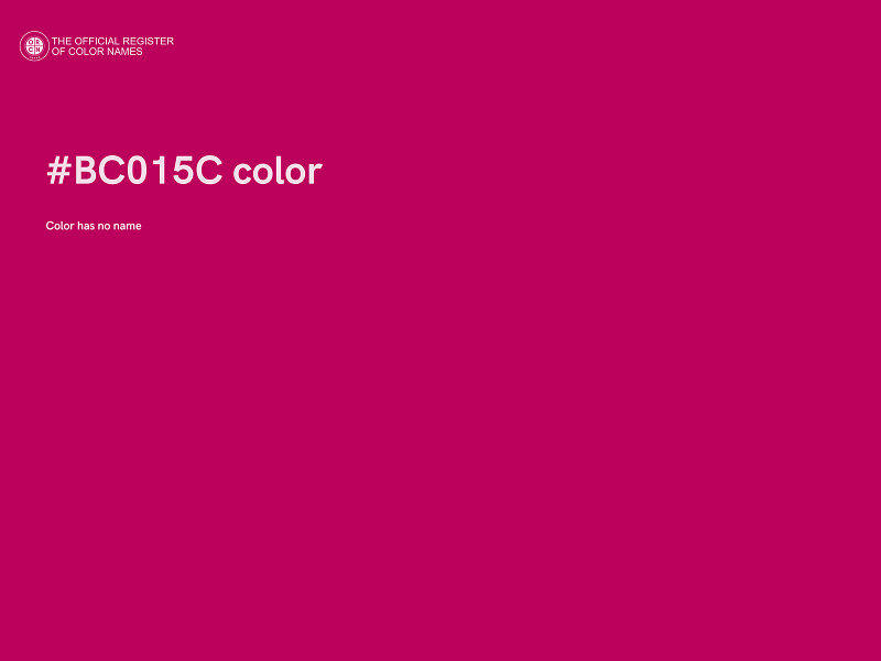 #BC015C color image