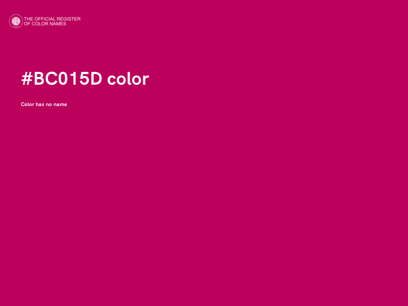 #BC015D color image