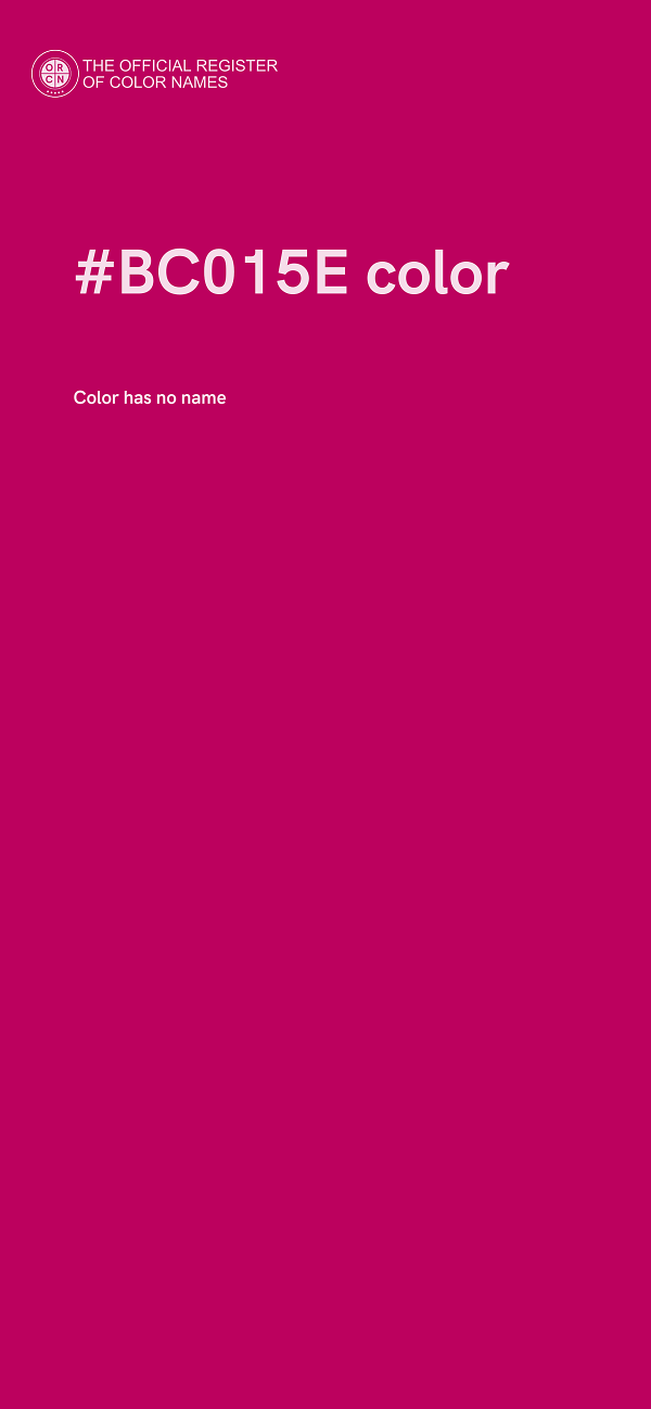 #BC015E color image