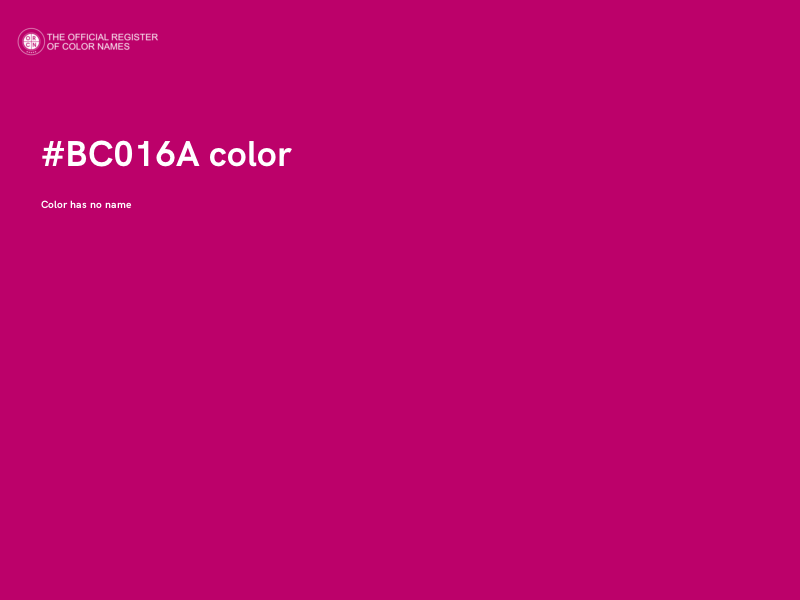 #BC016A color image