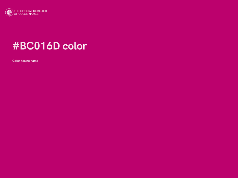 #BC016D color image