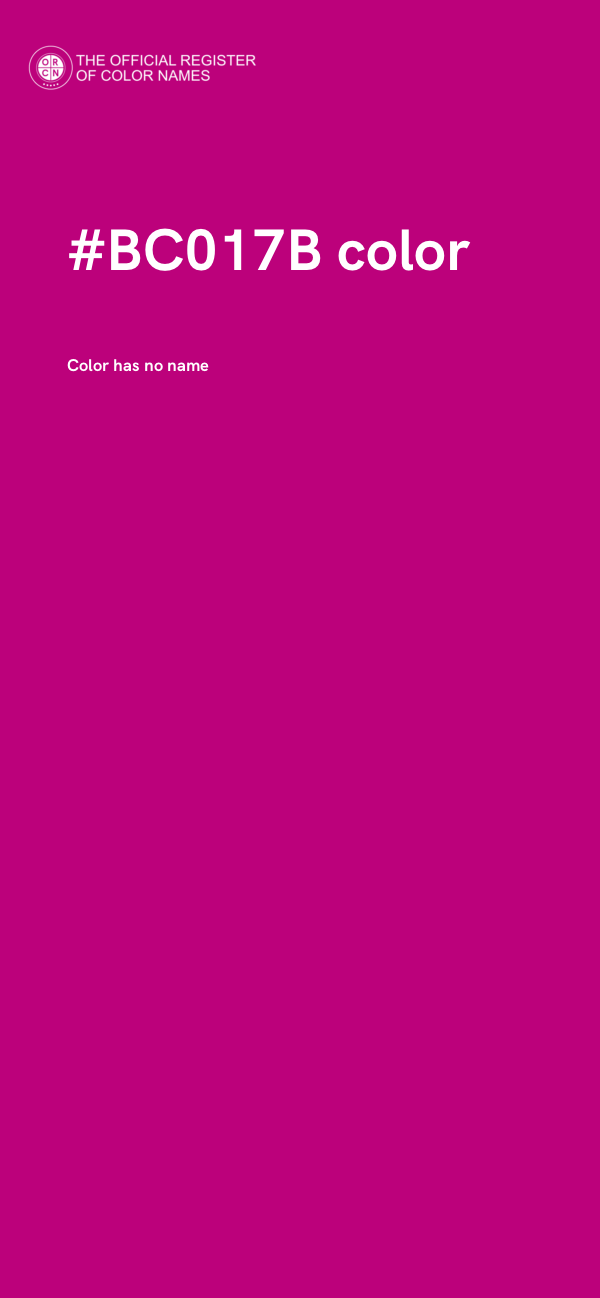 #BC017B color image