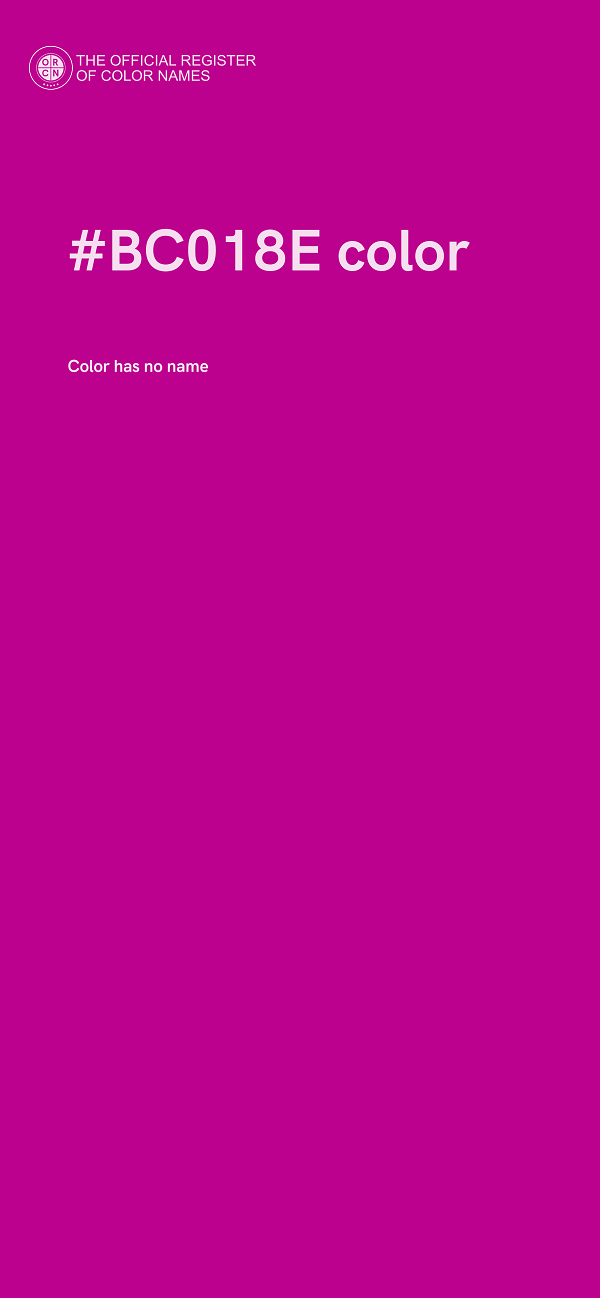 #BC018E color image