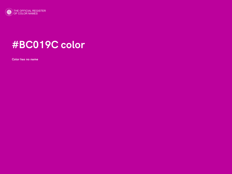 #BC019C color image