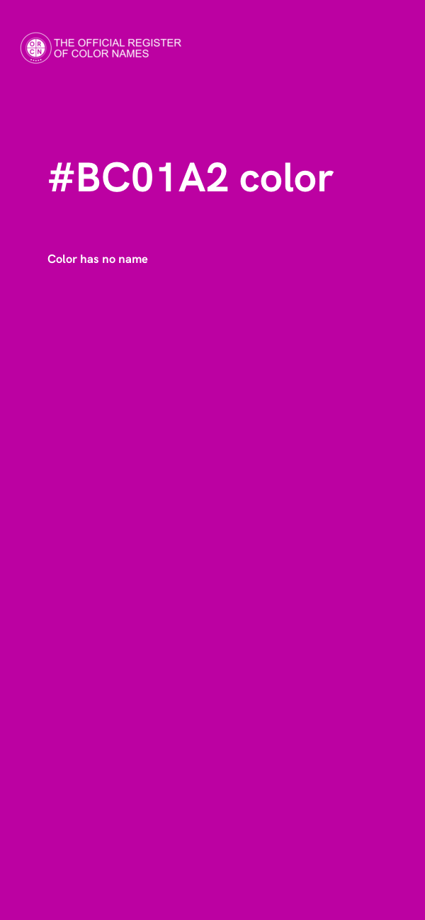 #BC01A2 color image