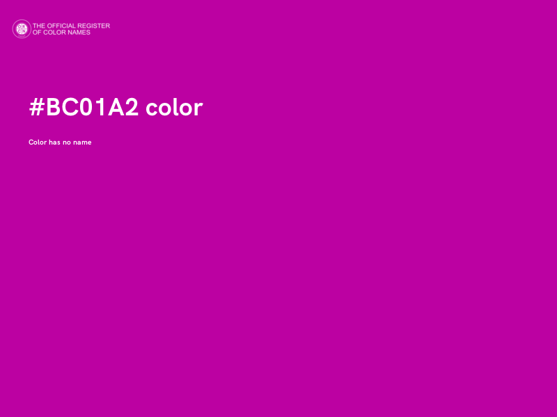 #BC01A2 color image