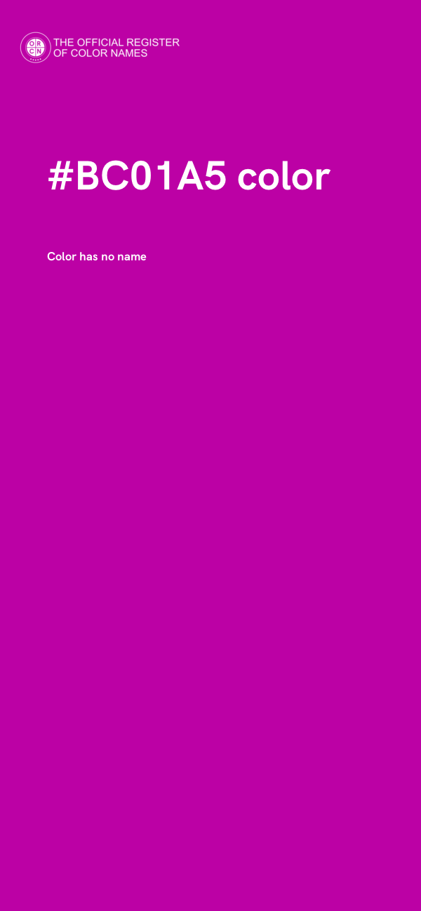#BC01A5 color image