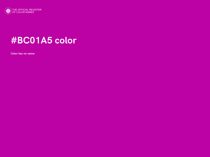#BC01A5 color image