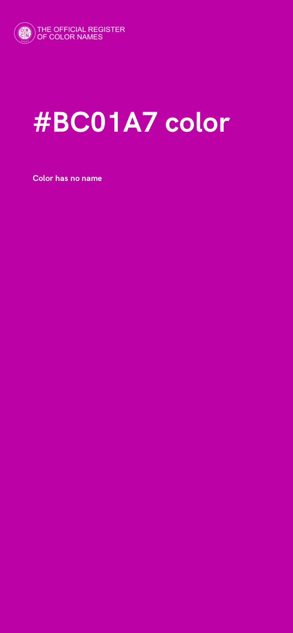 #BC01A7 color image