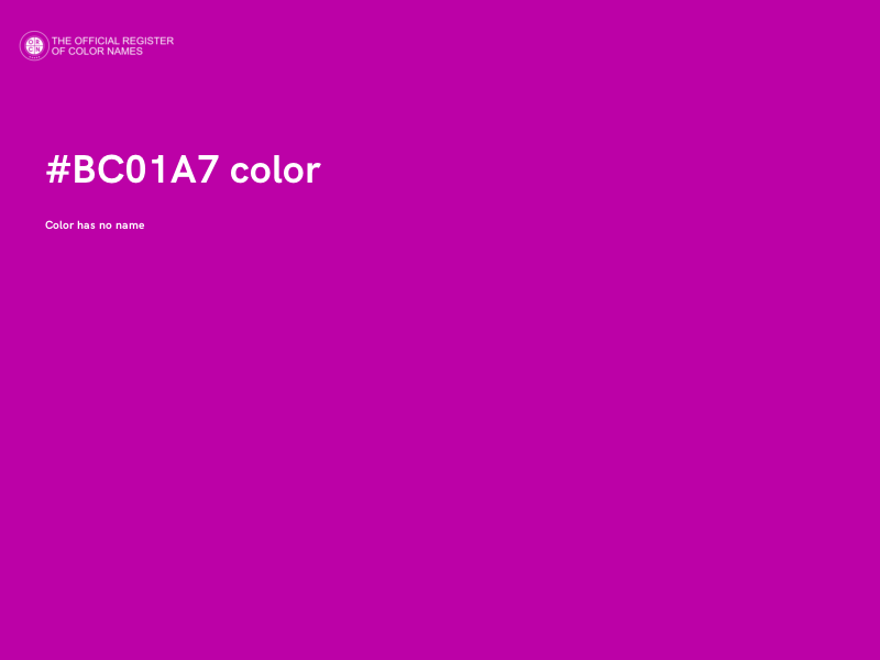 #BC01A7 color image