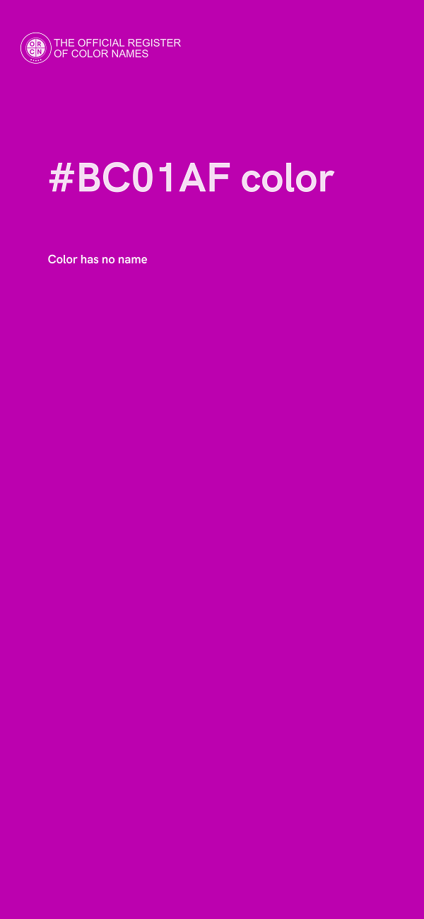 #BC01AF color image