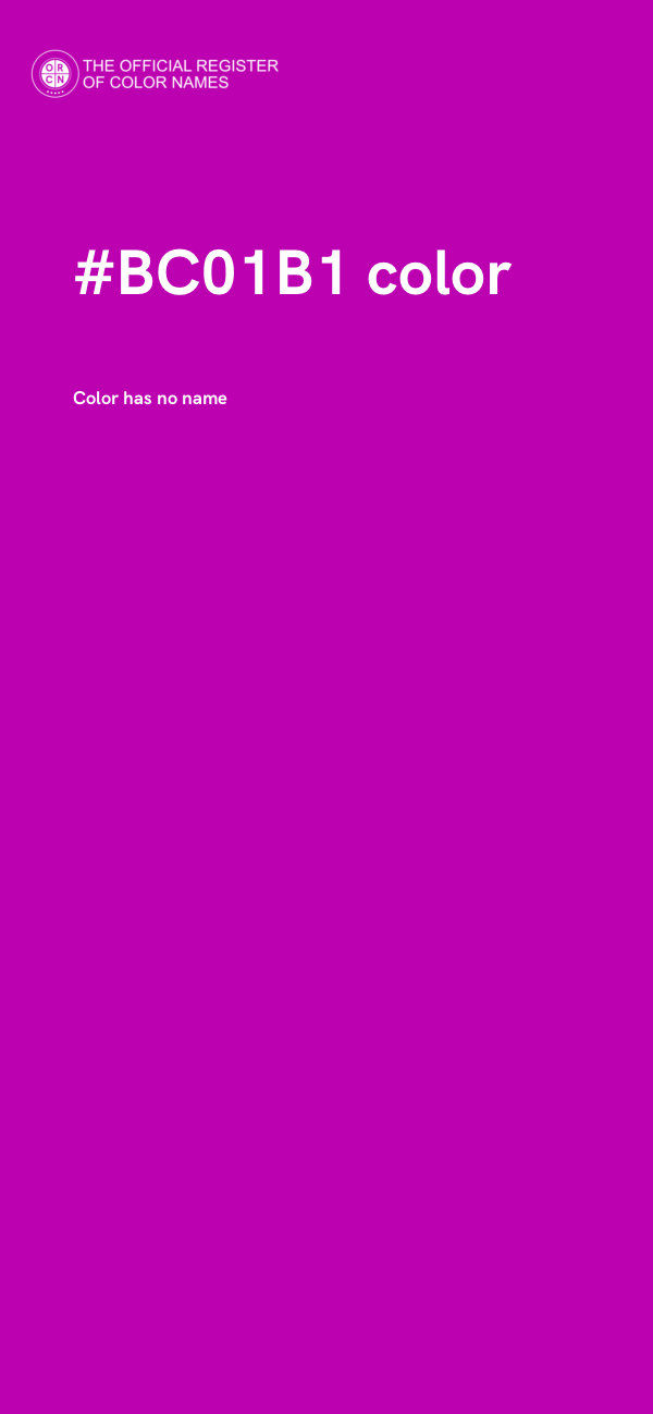 #BC01B1 color image