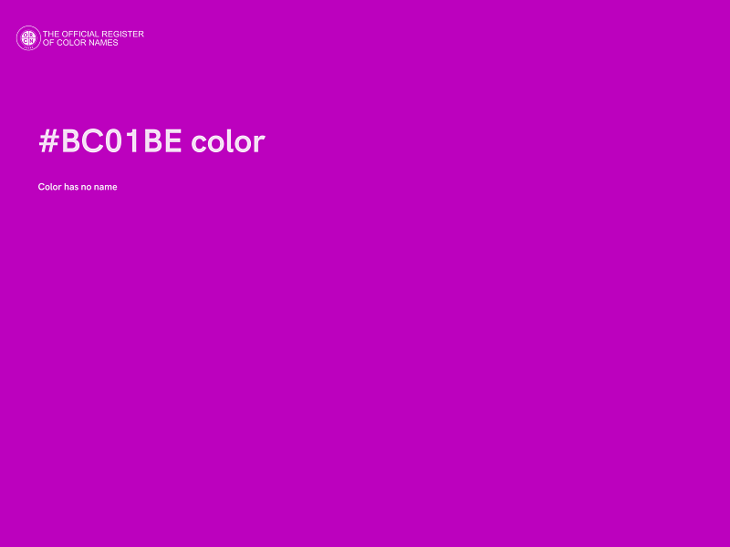 #BC01BE color image