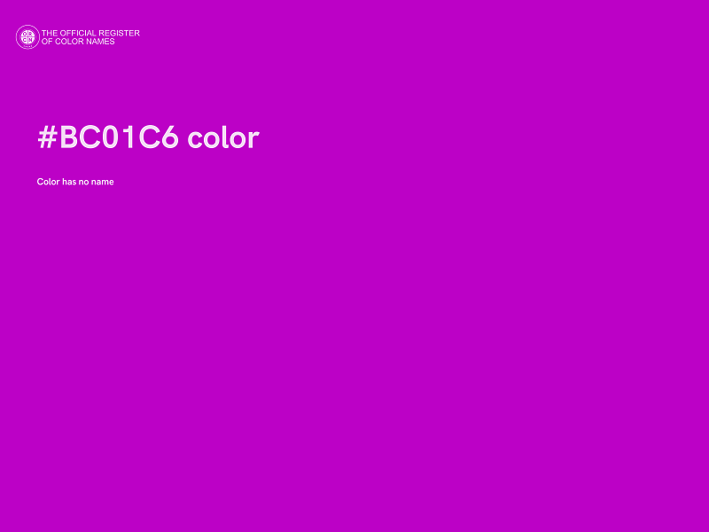 #BC01C6 color image
