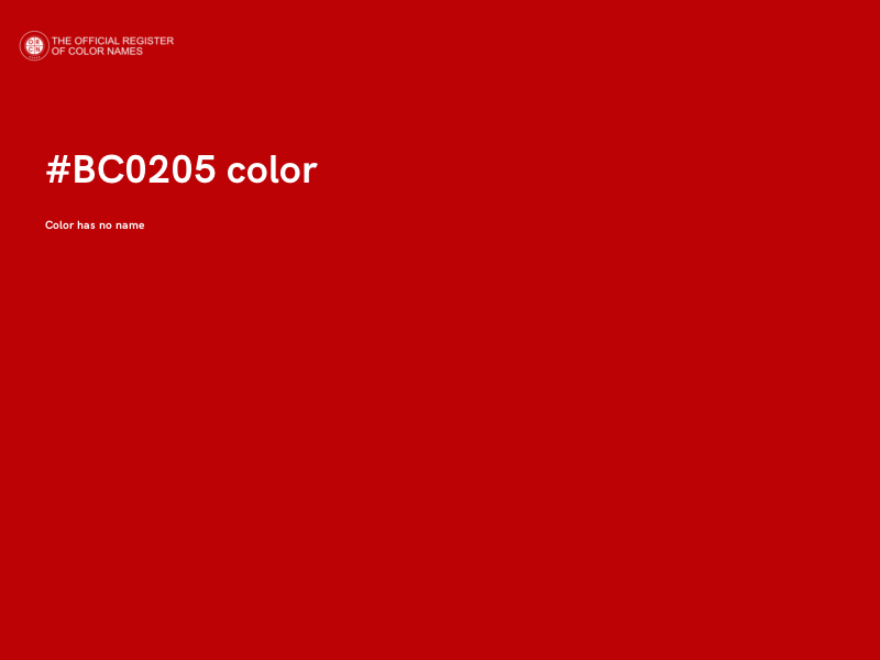 #BC0205 color image