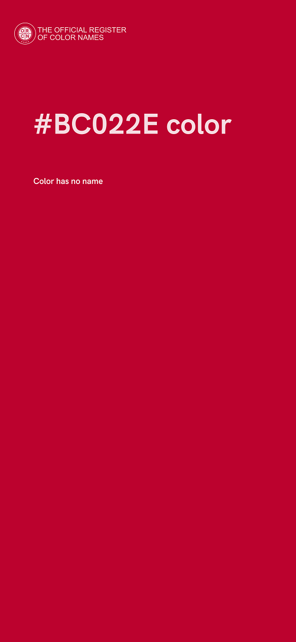 #BC022E color image