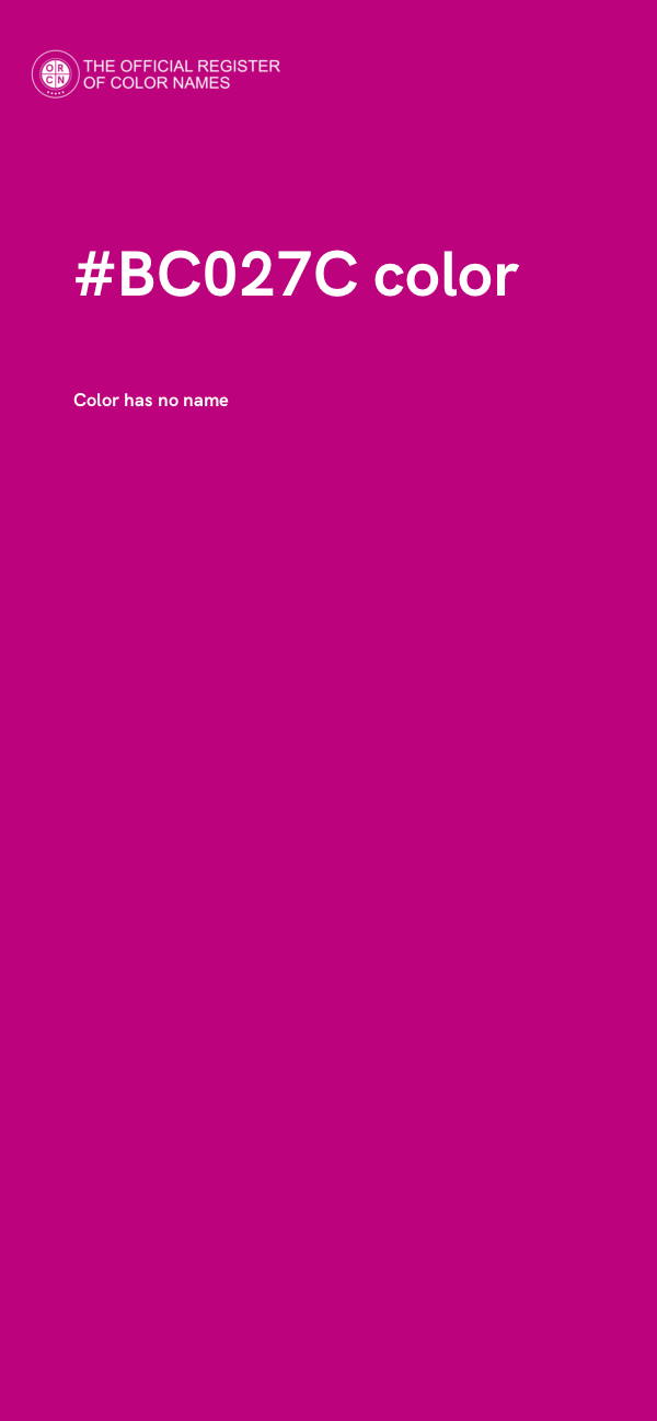 #BC027C color image