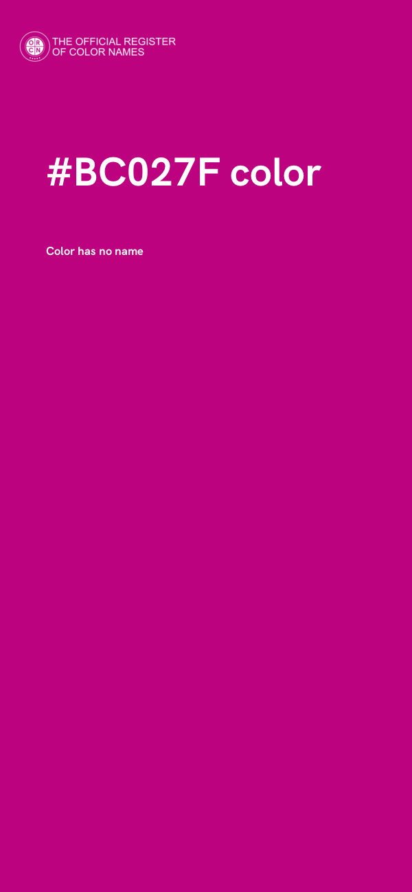 #BC027F color image