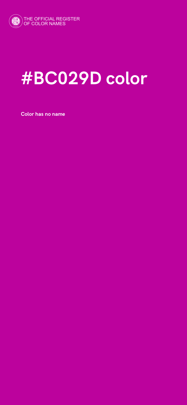 #BC029D color image