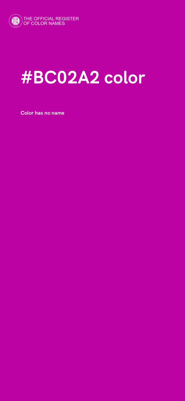 #BC02A2 color image