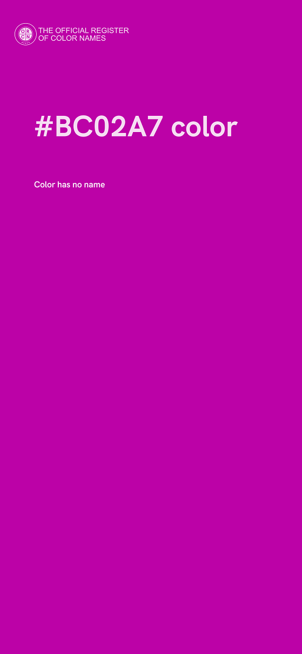 #BC02A7 color image