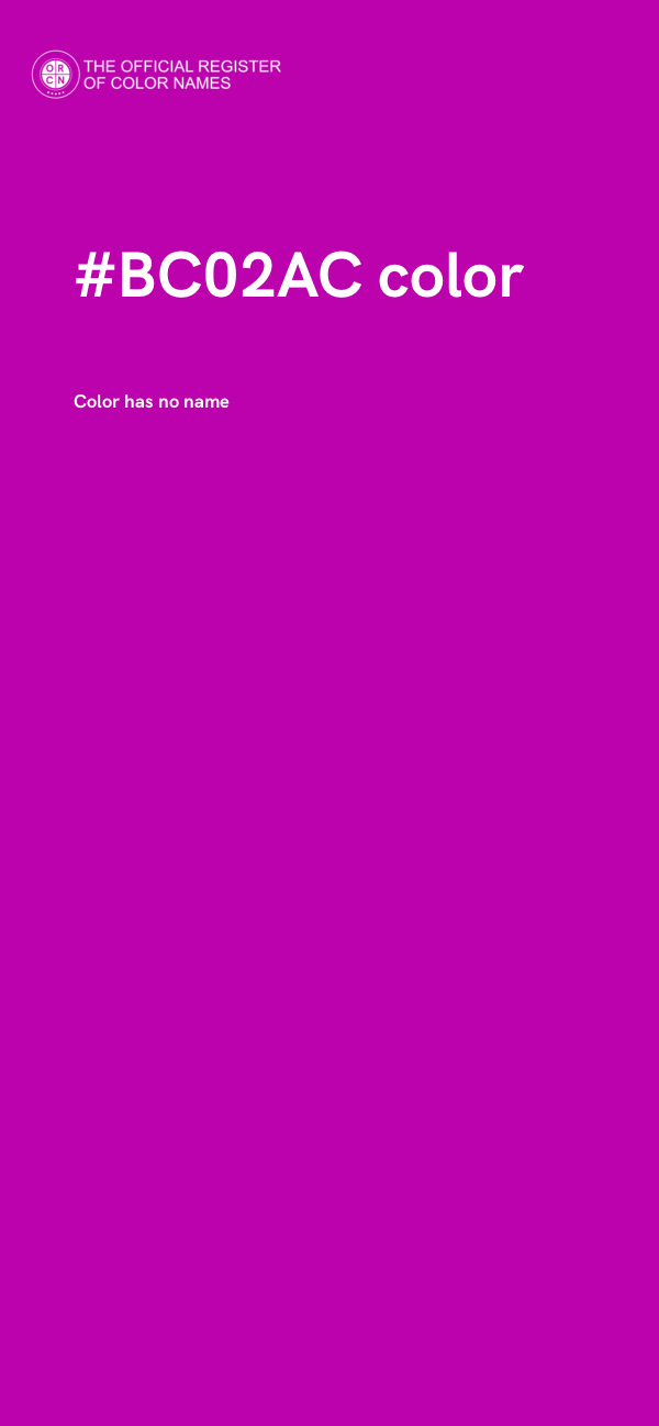 #BC02AC color image