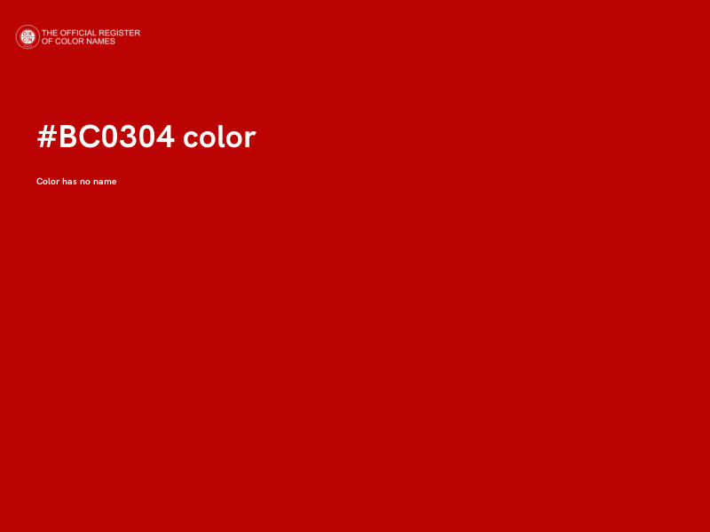 #BC0304 color image