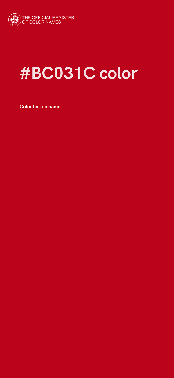 #BC031C color image