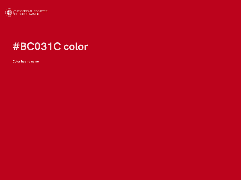 #BC031C color image